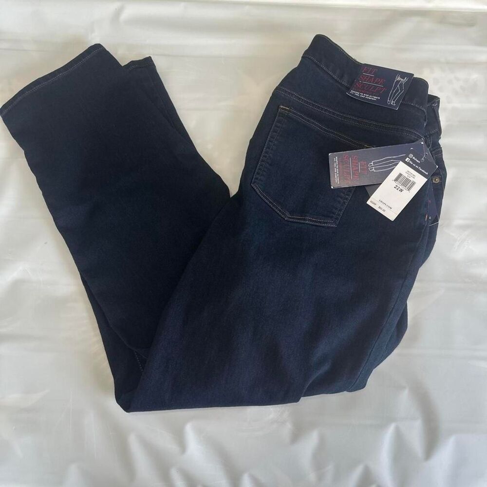 Chaps Women's Navy and Blue Jeans